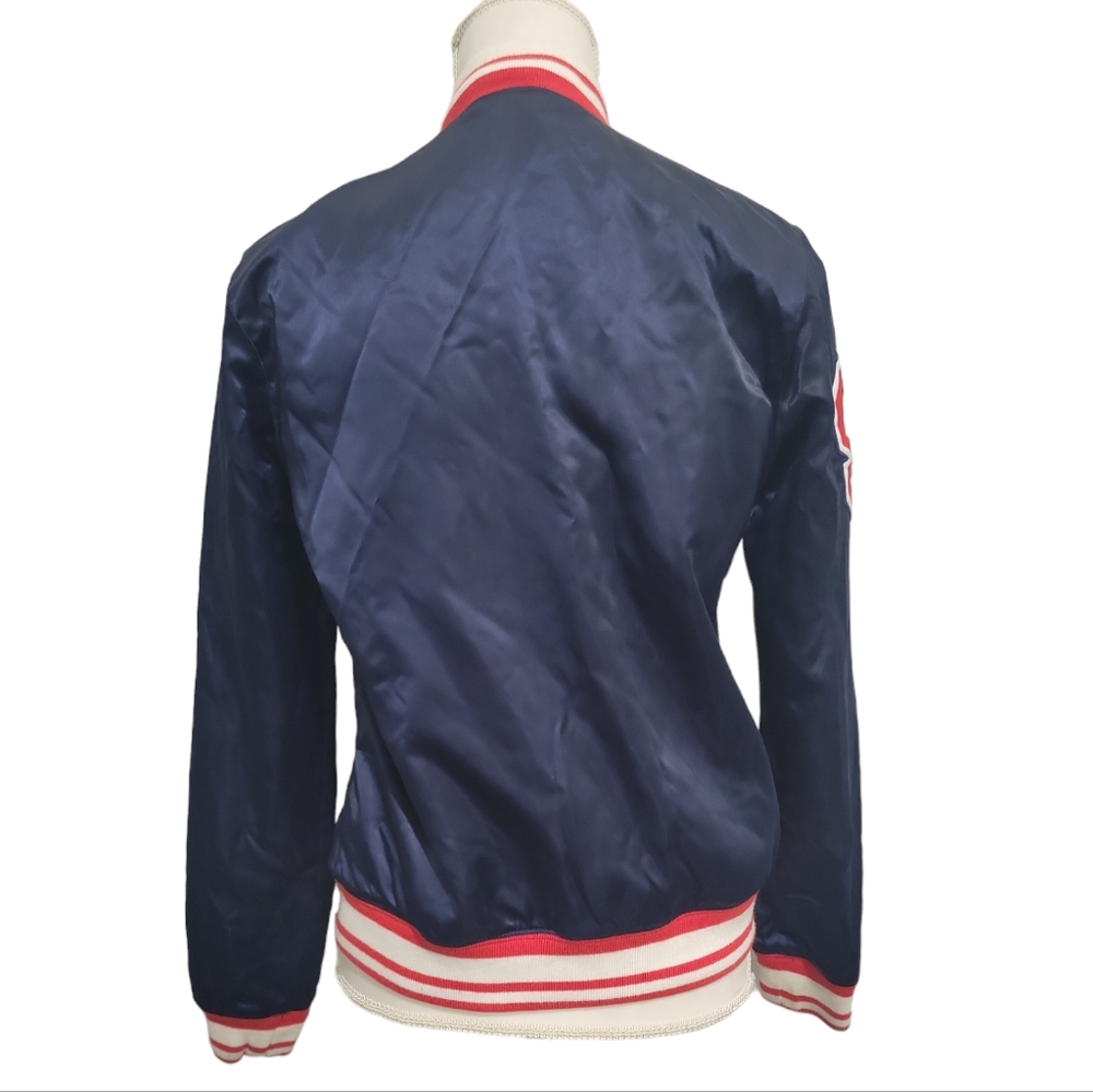 Nike Varsity Silky/Satin Bomber Jacket Size Medium - Picture 3 of 5
